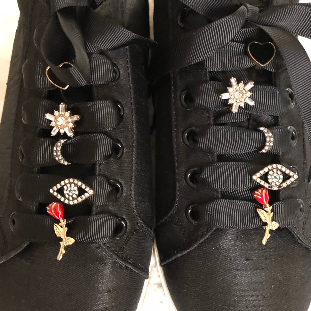 🇺🇸 NEW Sam Edelman Black Tennis Shoes - Picture 3 of 4